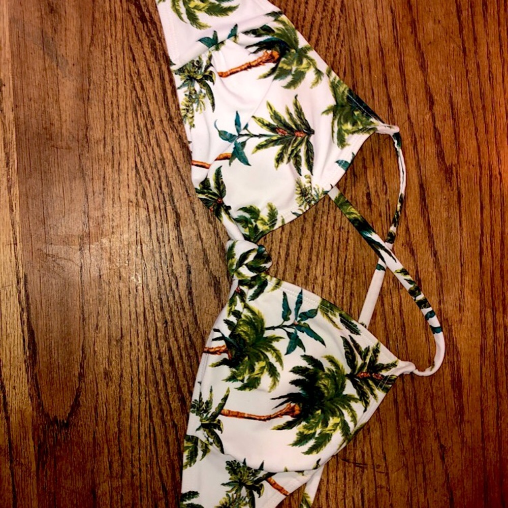 Palm tree design bikini top